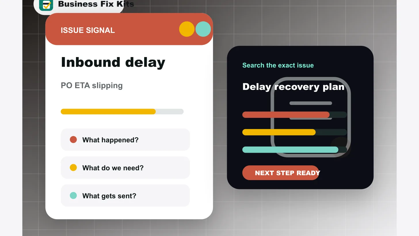 A Purchase Order Delay Needs a Customer Update Plan Before the ETA Changes by the Hour