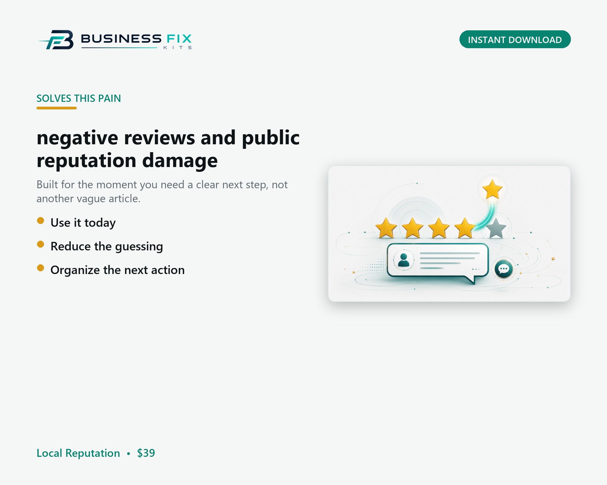 Bad Google Review Response + Recovery product photo