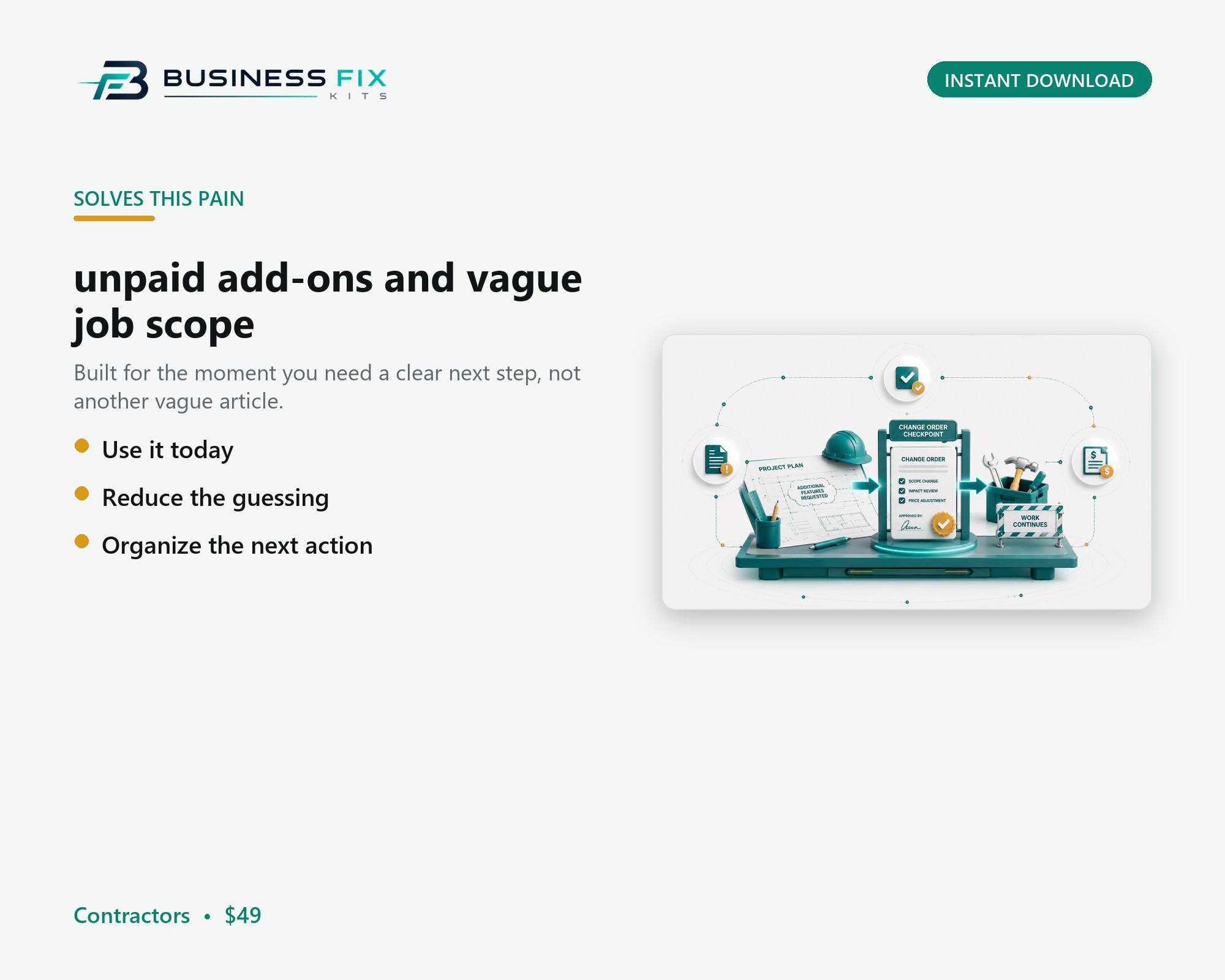 Contractor Scope Creep + Change Order Control product photo