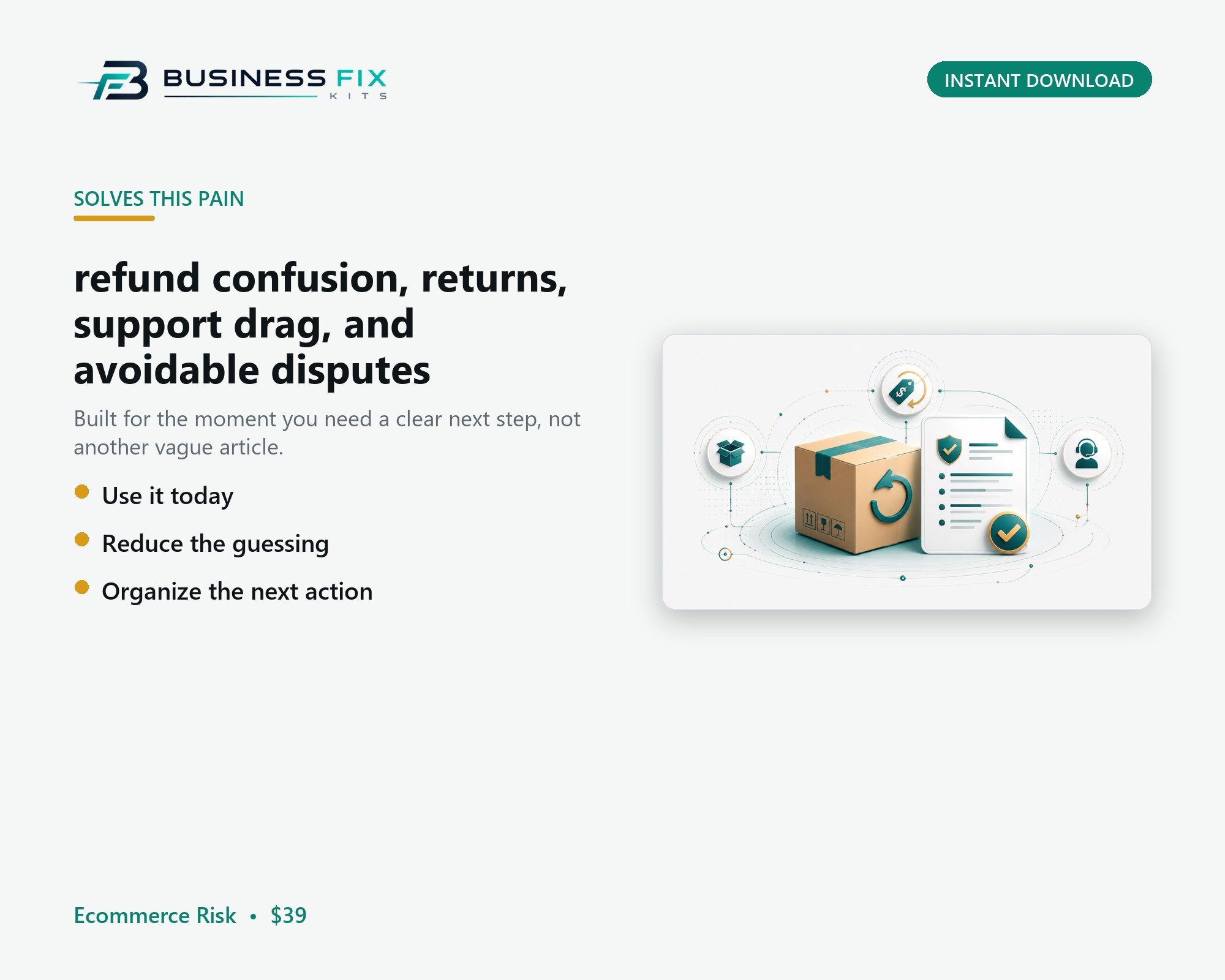 Ecommerce Returns + Refund Policy product photo