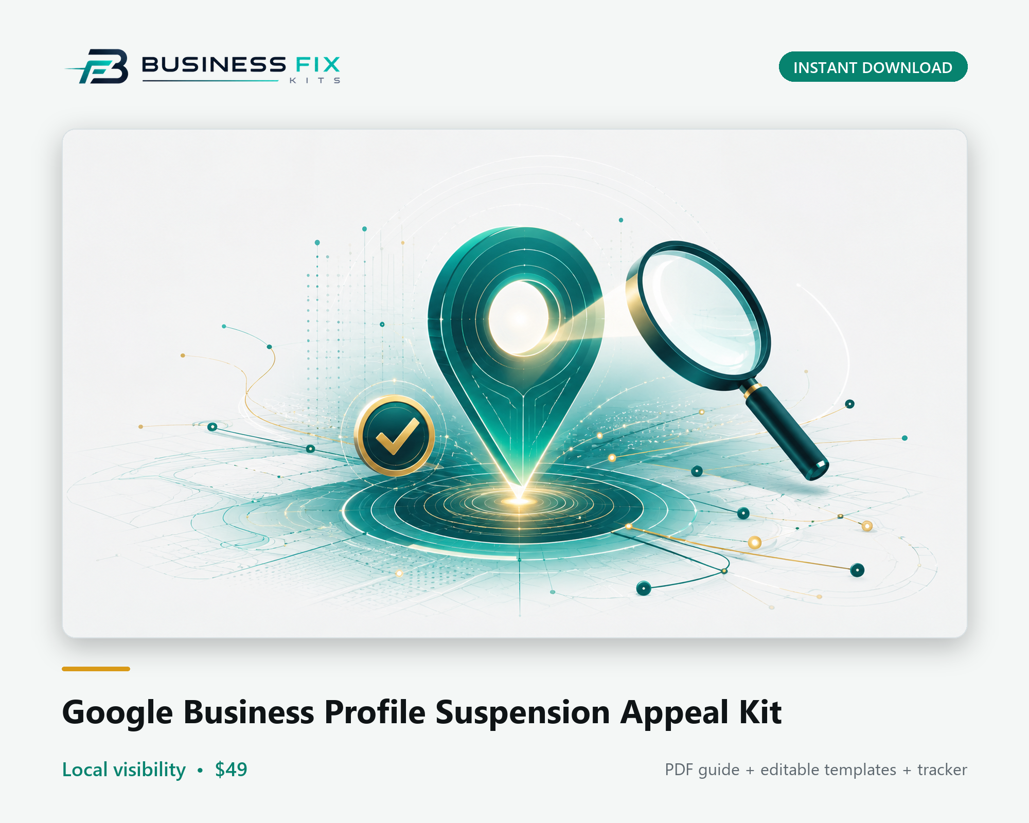 Google Business Profile Suspension Appeal Kit illustrated overview