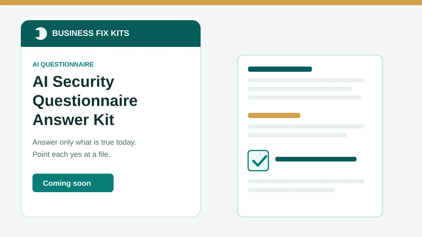 AI Security Questionnaire Answer Kit illustrated overview