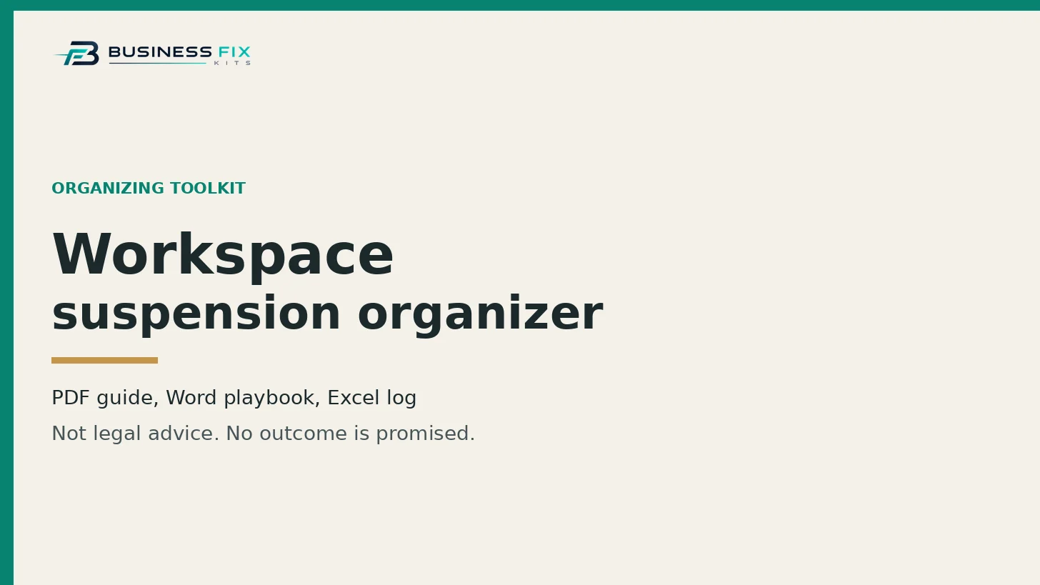 Google Workspace Suspension Organizer Kit illustrated overview