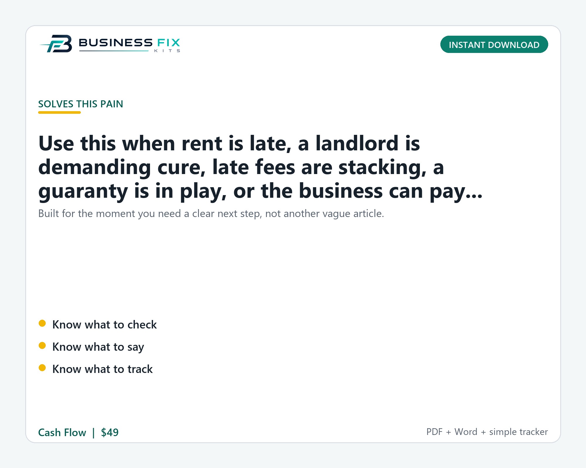 Commercial Rent Demand + Payment Plan Kit product preview
