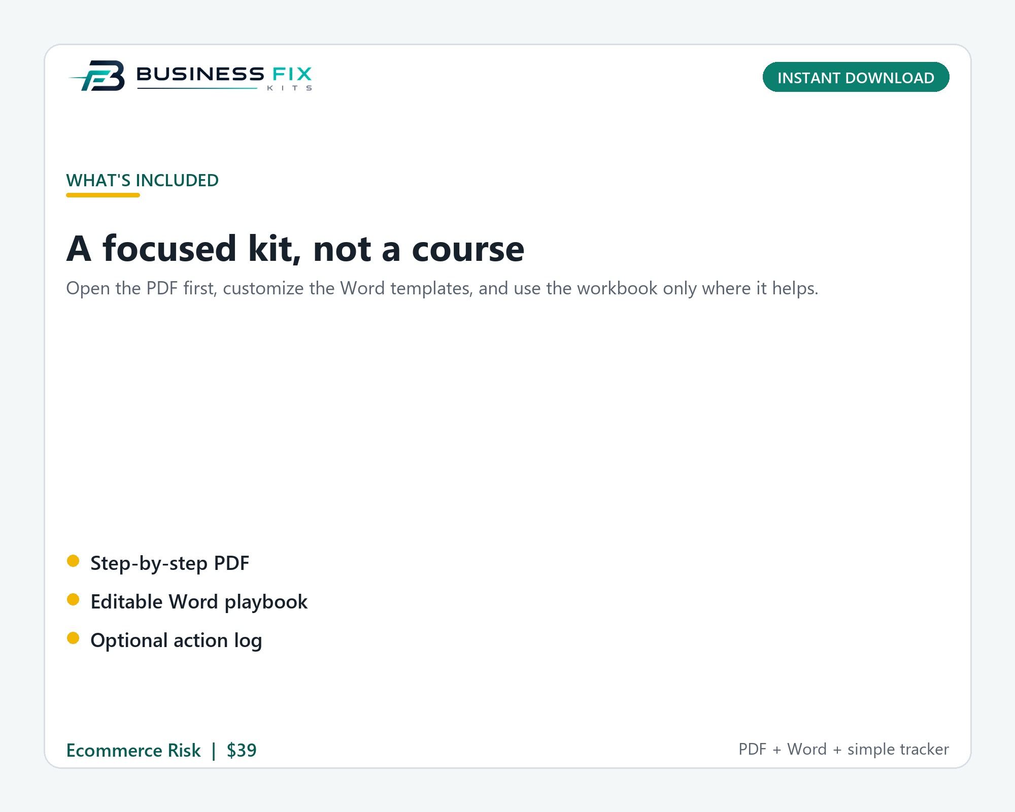 Health Department Closure Order Reopening Kit product preview