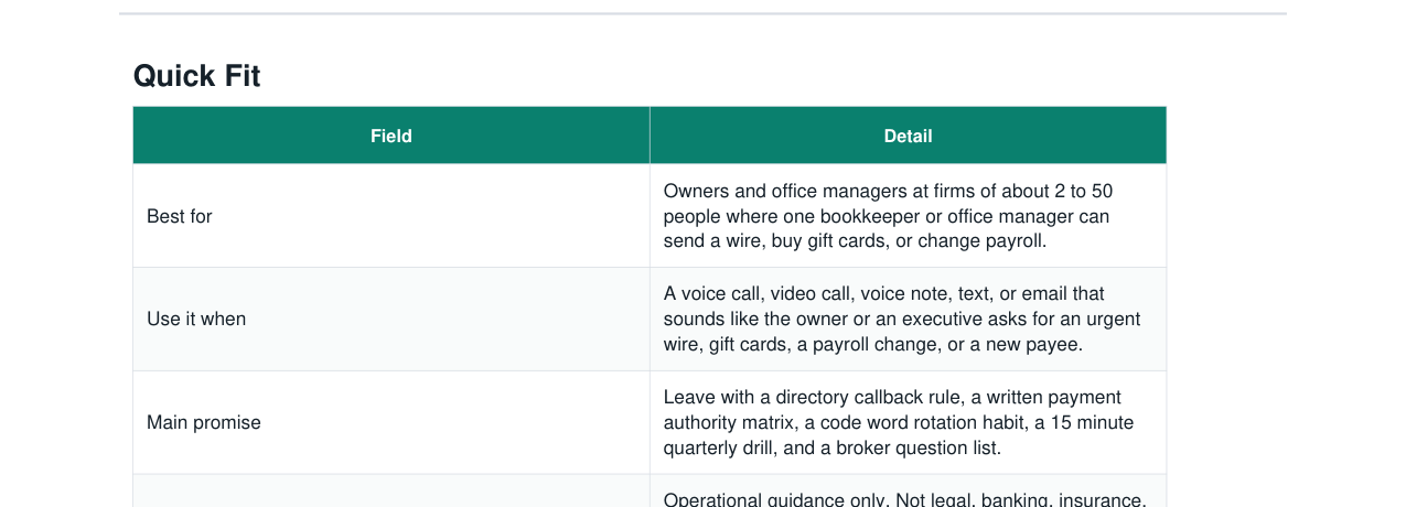 AI Deepfake Payment Verification Drill Kit real file preview