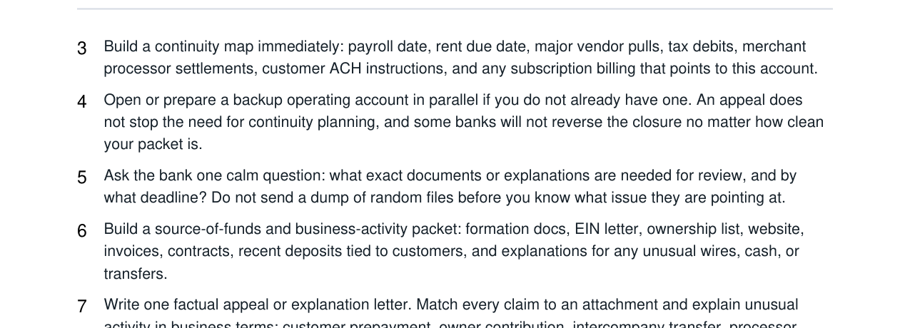 Business Bank Account Closure Appeal Kit real file preview