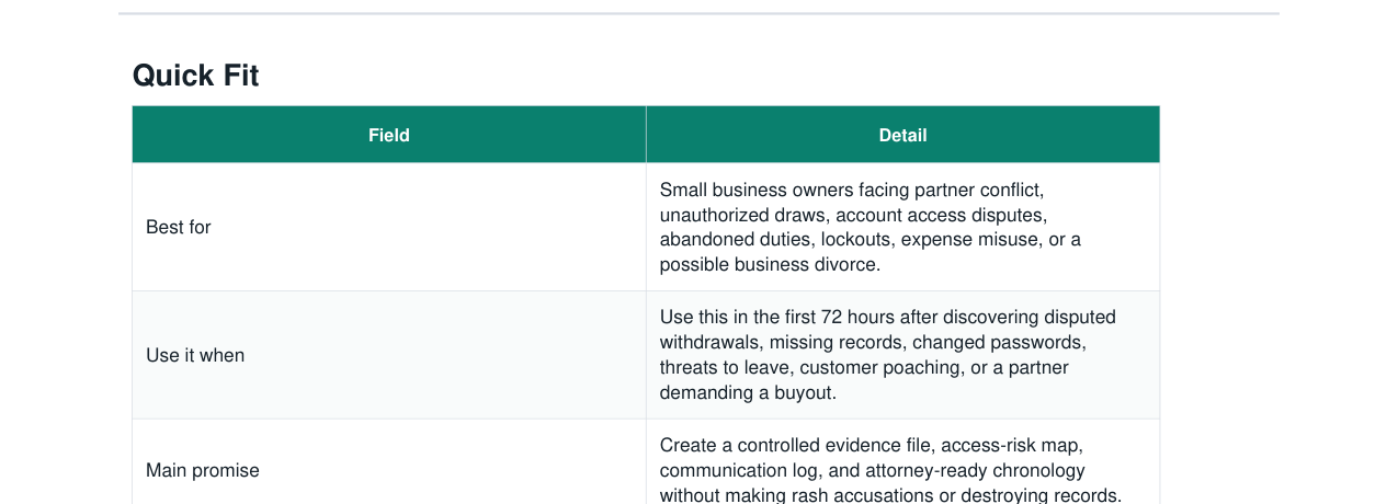 Business Partner Dispute Evidence Preservation Kit real file preview