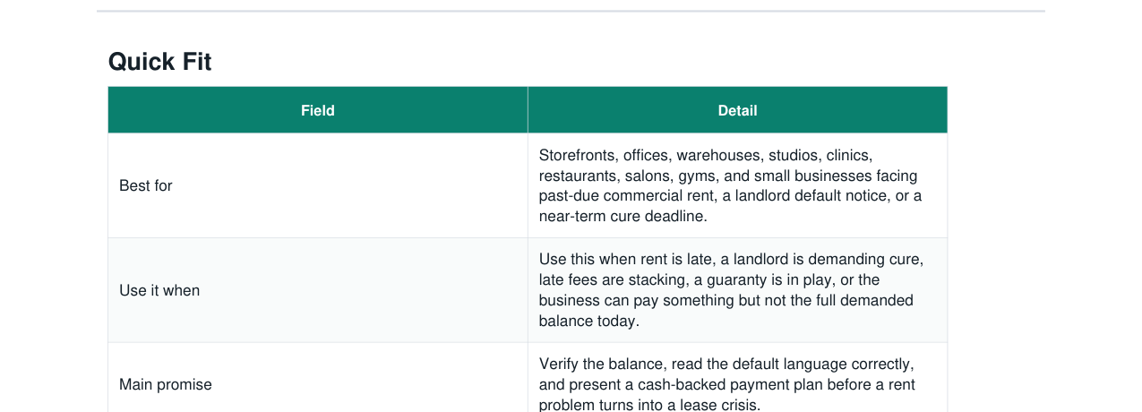 Commercial Rent Demand + Payment Plan Kit real file preview