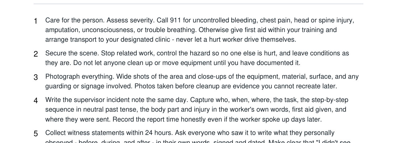 Employee Injury Incident Response + Return-to-Work Kit real file preview