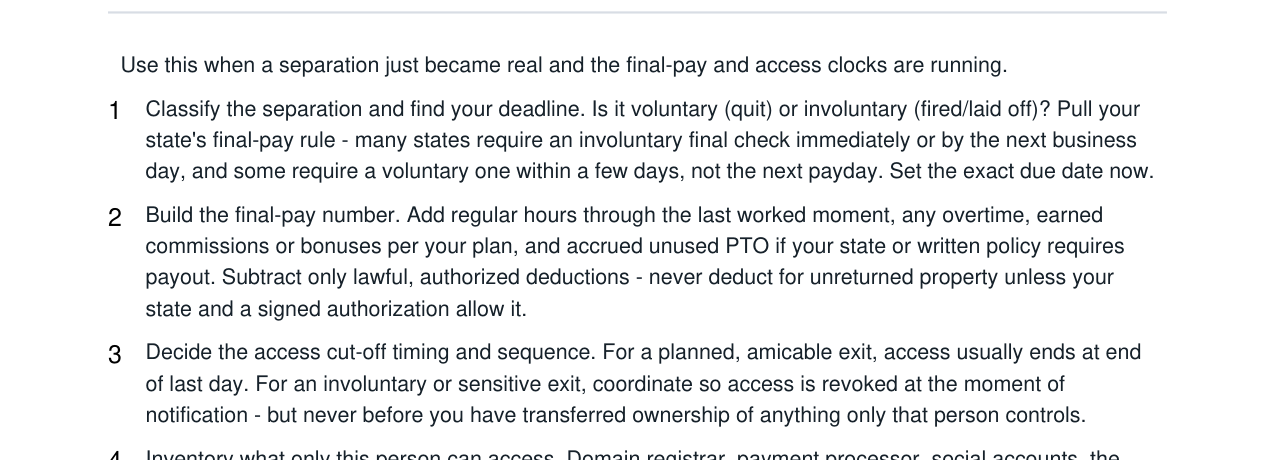 Employee Offboarding + Final Pay + Access Return Kit real file preview