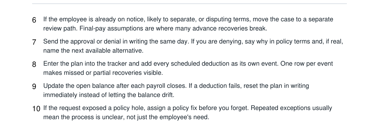 Employee Payroll Advance + Deduction Recovery Kit real file preview