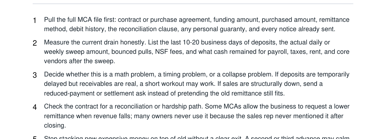 Merchant Cash Advance Default Workout Kit real file preview