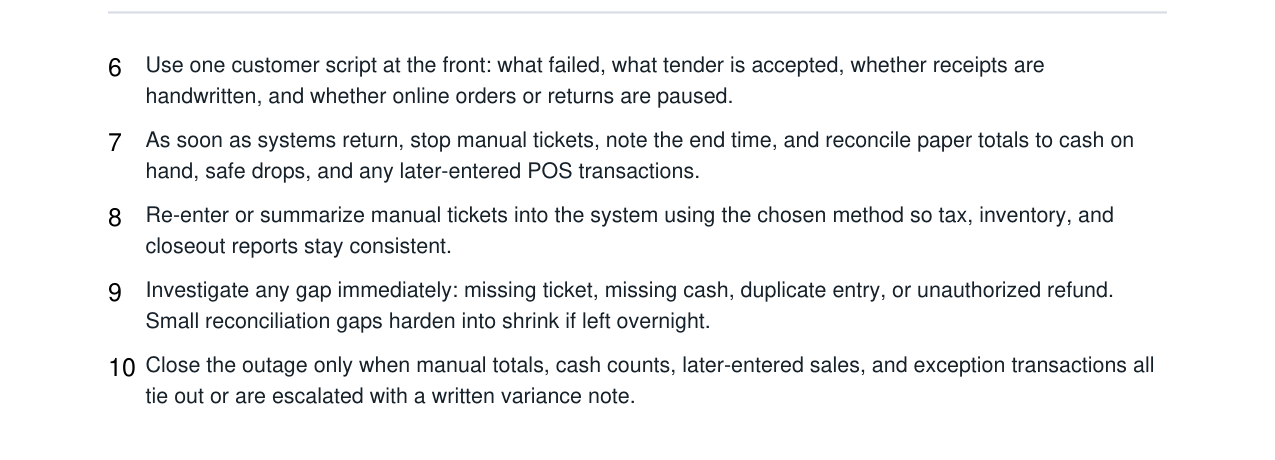 Point Of Sale Outage Cash Only Recovery Kit real file preview