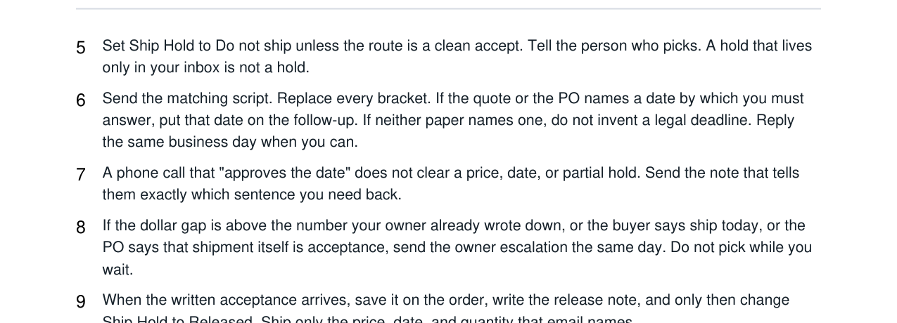 Purchase Order Acknowledgement + Exception Kit real file preview