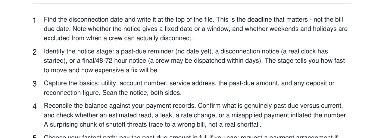 Utility Shutoff Notice Response + Payment Plan Kit real file preview