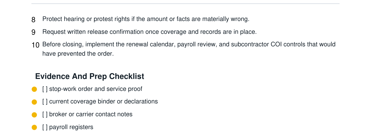 Workers' Comp Stop-Work Order Release Kit real file preview